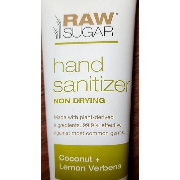 Raw Sugar Hand Sanitizer Gel 9 oz. Vegan Coconut & Lemon Verbena Lot of 2 NEW - Picture 2 of 8